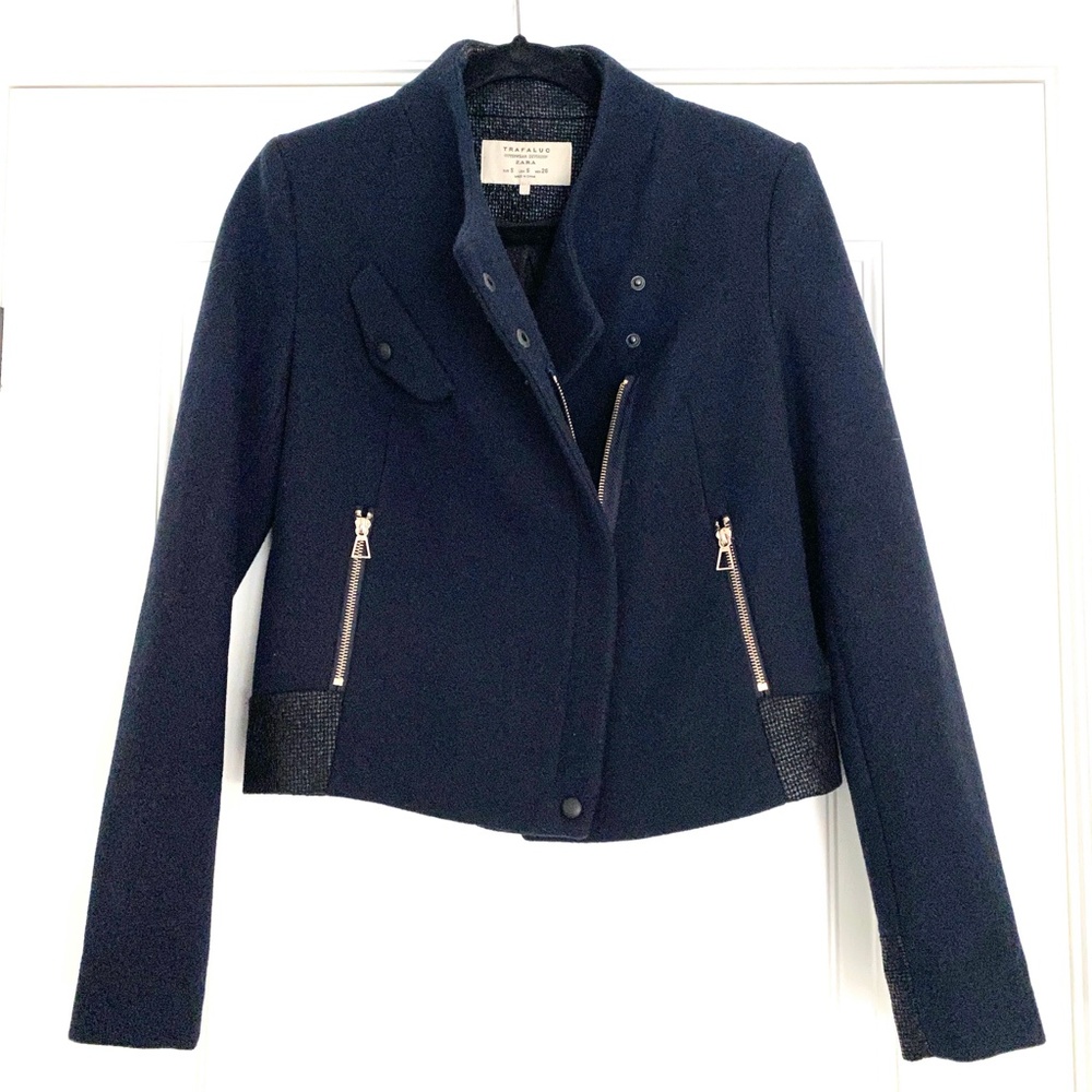 Zara Trafaluc Wool Blend Crop Jacket - S - Picture 2 of 4